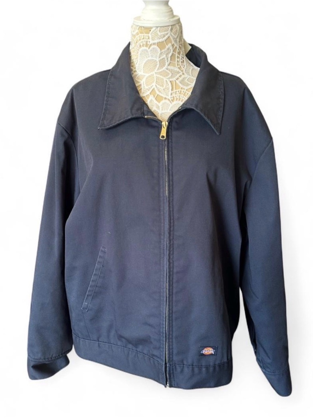 Dickies Navy Jacket with Gold Hardware